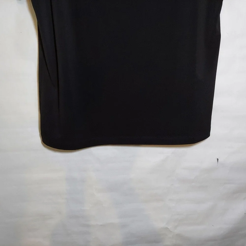 Carmen Marc Valvo Blouse Xl Liquid Jersey Stretchy Casual Preppy Minimalist - Picture 4 of 9